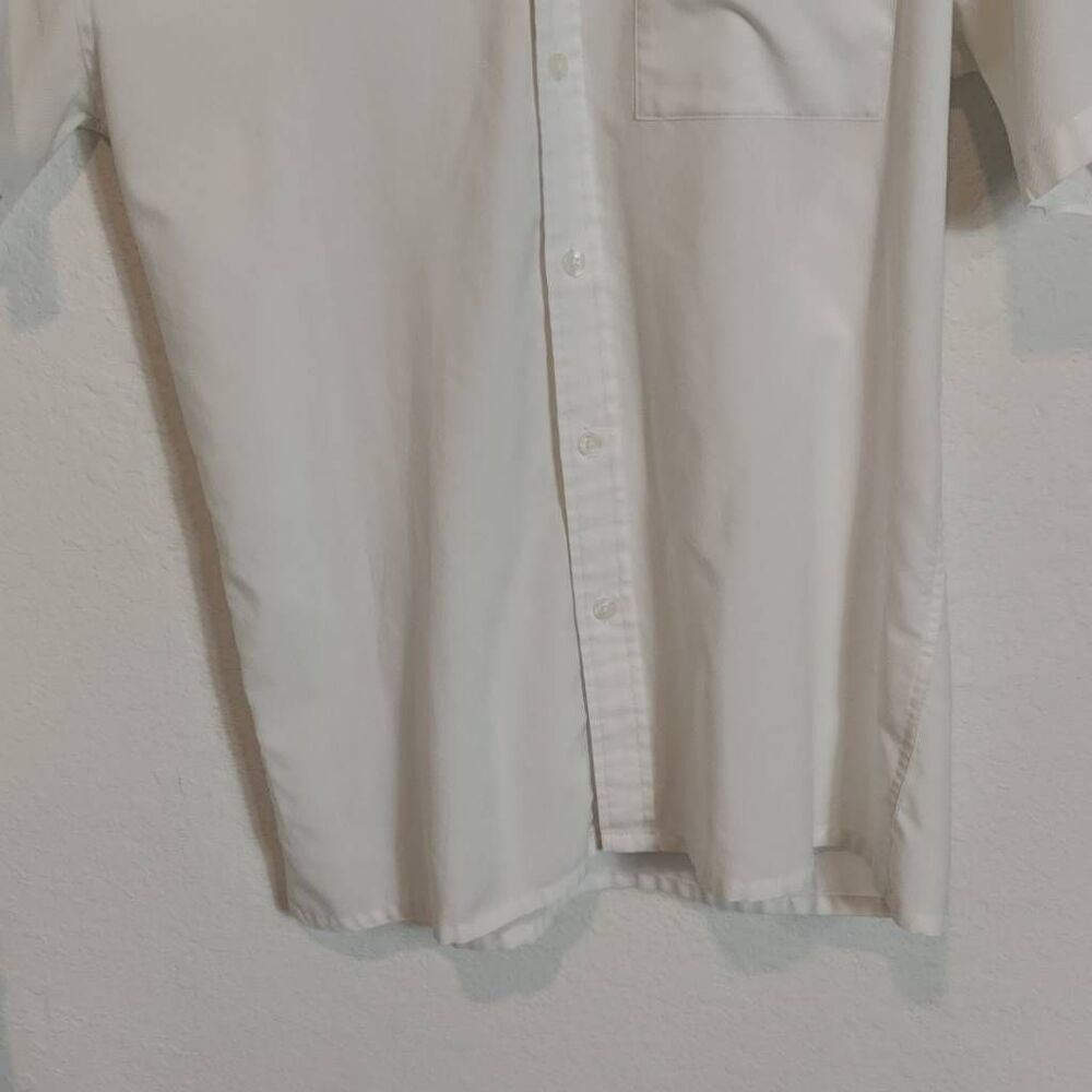Yves Saint Laurent Button Up Short Sleeve Shirt- Mens- Size S- White Blue - Picture 4 of 11